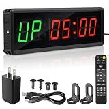 Faweskiy Upgraded Gym Timer Clock for Tabata/FBG/EMOM - Large Digital Interval Workout for Fitness Enthusiast, Count Down & Up | Stopwatch | Workout Clock for Home Gym/Yoga/Boxing/Garage Fitness Times