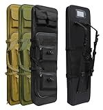RUBY.Q 32"/37"/46" Rifle Bag, Black/Khaki/Green Tactical Long Rifle Backpack, Portable Shotgun Case for Firearm Storage and Transportation, Suitable for Outdoor Hunting Shooting (37" Black)
