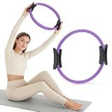 JKSHMYT Pilates Ring Fitness Circle for Women, Pilates Equipment – 14.5" Home Magic Exercise Workout, Better me Pilates Essentials Starter Set for Beginners Toning Inner Thighs, Arms and Core