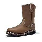 NORTIV 8 Steel Toe Cowboy Boots for Men,Dark Brown,10