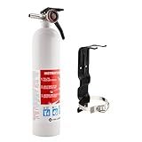 First Alert Marine1 Fire Extinguisher, UL Rated 1-A:10-B:C, White, FE1A10GR with Metal Bracket Bundle