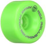 Rollerbones Team Logo 98A Recreational Roller Skate Wheels (Set of 8), Green, 57mm