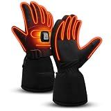 QILOVE Heated Gloves for Men Women, 7.4V Rechargeable Electric Gloves