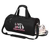 kilofly Live Love Gymnastics Girls Ballet Sports Gym Duffel Bag Travel Carry On
