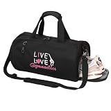 kilofly Live Love Gymnastics Girls Ballet Sports Gym Duffel Bag Travel Carry On
