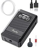 Pawfly Aquarium Lithium Battery Powered Air Pump USB Rechargeable Oxygen Pump for 5-20 Gallon Fish Tanks 25 GPH Portable Live Bait Aerator Pump for Outdoor Fishing and Fish Transportation