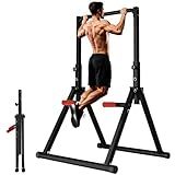 DOBESTS Power Tower Pull Up Bar Free Standing, Adjustable Foldable Pull Up Station, Home Gym Strength Training Equipment 700LBS