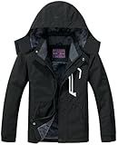 Filchner Boy's Ski Jacket Waterproof Winter Coat, Kid's Fleece Snowboarding Jacket with Detachable Hood and Reflective Strips