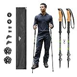 Cascade Mountain Tech Trekking Poles - Aluminum Hiking Walking Sticks with Adjustable Locks Expandable to 54" (Set of 2) , Green