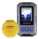 Portable Fish Finder Large HD Display Wireless Depth Finders for Boats with 147 feet Depth Detection Sensor, Rechargeable Castable Fish Finder Display Fish, Temp