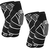 Twistover 2 Pair BJJ Knee Brace with Adjustable Straps for Men Women