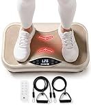 REVO Wave Board with Red Light Therapy | Vibration Plate for Lymphatic Drainage with Bluetooth Speakers, Resistance Bands, Remote | Exercise Machine for Full Body Workout Platform | 330 Lbs Capacity