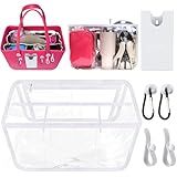 BAYPANEL 6 PCS Waterproof Beach Bag Organizer Accessories for XL Bogg Bag, Clear Divider Insert with Phone Holder, Hooks and Carabiners, Storage Organizer for Extra Large Beach Tote