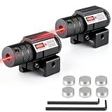 Red Dot Beam Laser Sight for Hunting Gun Rifle Pistol Handgun 20mm Mount with Button 2PACK