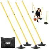 GHB Agility Poles 4 Pack 50" Rebound Training Poles