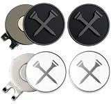 Adhere Golf Ball Markers Personlized Logo Enamel with A Strong Magnetic Hat Clips A Premium Golf Gifts for Golfer (Style A)