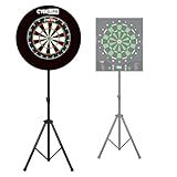 CyeeLife Dartboard Stand, Professional Portable Tripod Dartboard Travel Stand, Black