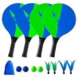 U&C Planet Beach Paddle Ball Set, Badminton Rackets, Paddle Ball Game