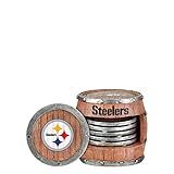 FOCO Pittsburgh Steelers NFL 5 Pack Barrel Coaster Set