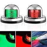 Nilight Marine Boat Navigation Light 2PCS 8LED Red Green LED Port Starboard Signals Bow Lights 12V Waterproof for Skeeter Yacht Pontoon Speedboat Sailboats Fishing Boats
