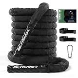 Battle Ropes Black Workout Rope 1 inch Battle Ropes for Home Gym 30ft Exercise Ropes for Working Out Heavy Ropes for Exercise Training Weighted Rope Weighted Workout Rope Battle Rope