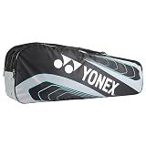 YONEX Badminton Kitbag BT5 | 2 Zipper Compartment for Storage of 3 Rackets and Clothes|, Black/Grey, Small, Sleek and Functional