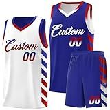 KXK Custom Men’s Reversible Basketball Jersey Design Team Uniform Set Personalized Print Name Number for Adult Kids