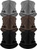 SATINIOR 6 Pack Winter Ski Fleece Neck Warmer Face Gaiter Skiing Snowboarding Windproof Neck Gaiter for Man Woman(Black, Brown, Light Grey)