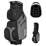 Sturdum Golf Cart Bag 14-Way Organizer Divider, Lightweight 5.5 lbs Golf Club Bags for Men & Women, 10 Pockets with Cooler, Dual Waterproof Valuables Pockets, Rain Cover