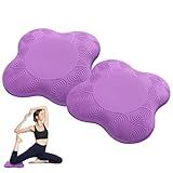 Yflingjie 2 Packs Extra Thick Yoga Cushion for Knees, Elbows, Wrists, Hands, Head – Pilates Kneeling & Exercise Support for Women/Men (Purple)