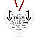 Team Gifts for Employees Christmas Ornament Gifts Motivation Thank You Gift Office Gift for Boss Coworker Presents for Women Retirement Present Boss Leader Birthday Present Ornament Keepsake Sign