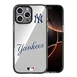 ICWUIC MLB New York Yankees iPhone Case - Clear Back Panel with Team Logo, Rugged Drop Protection for iPhone 15 Pro, NY Yankees