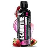 Nutrex Research L Carnitine 3000 - Clinically Dosed L-Carnitine Liquid for Energy, Metabolism & Muscle Recovery - Delicious Strawberry Watermelon - No Sugar, No Carbs, No Stimulants - 31 Servings