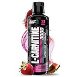 Nutrex Research L Carnitine 3000 - Clinically Dosed L-Carnitine Liquid for Energy, Metabolism & Muscle Recovery - Delicious Strawberry Watermelon - No Sugar, No Carbs, No Stimulants - 31 Servings