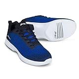 KR Strikeforce Aviator Men's Athletic Bowling Shoe for Right or Left Handed Bowlers Black/Blue 15.0