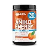 Optimum Nutrition Amino Energy Powder Plus Hydration, with BCAA, Electrolytes, and Caffeine, Tangerine Wave, 30 Servings (Packaging May Vary)