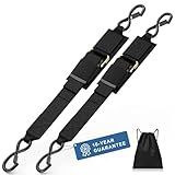 1208LB Heavy Duty Boat Tie Down Straps to Trailer, Anti-Corrosion 2" x 48" Adjustable Boat Trailer Straps for Trailering Safety with Jet Ski, Boat, Kayak, Pontoon, etc.