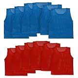 Athllete Boys Unisex Pinnies Scrimmage Vests - Mesh Practice Jerseys 12 Pack