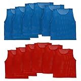 Athllete Boys Unisex Pinnies Scrimmage Vests - Mesh Practice Jerseys 12 Pack