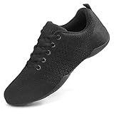 CheeryEase Girls Cheer Shoes Youth Black Cheerleading Shoes Lightweight Breathable Cheer Competition Athletic Training Dance Sneakers Size Women 8