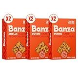 Banza Gluten-Free Chickpea Pasta, Variety Pack 20g Protein | Lower Carb | High Fiber | High Protein | Plant Based Pasta | 8oz (Pack of 6)