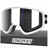 findway OTG Ski Goggles, snow/Snowboard Goggles for Men, Women Youth [Upgraded] Fit for All Helmet - Anti fog & glare & UV