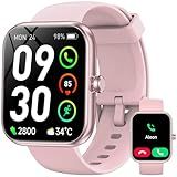 Smart Watch with Alexa Built-in, 1.83" HD Fitness Tracker with Bluetooth Calls/Messages, IP68 Waterproof, 120+ Sports Modes, 24/7 Heart Rate/Sleep Smartwatch Compatible with iOS/Android