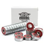 Premium 20Pcs 608rs Bearings Skateboard Bearings Longboard Bearings (8x22x7mm) for Skate Double Rubber Sealed Deep Groove