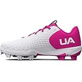 Under Armour Girls' Glyde 2.0 RM JR, (101) White/Rebel Pink/White, 4, US