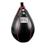 CLETO REYES Platform Leather Punching Speed Bag for Boxing, MMA, Muay Thai, Training Equipment, Black, Small