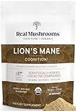Real Mushrooms Lions Mane Mushroom Supplement - Organic Lions Mane Extract Powder for Overall Wellness with Adaptogens – Functional Vegan, Non-GMO Blend with 60 Servings