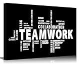 Inspirational Teamwork Canvas Wall Art Home Office Wall Decor Picture Minimalist Team Work Inspirational Quotes Poster Print for Living Room Bedroom Office Man Cave Decoration Ready To Han