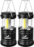 MalloMe LED Camping Lantern, Battery Powered Lanterns for Power Outages, Portable Hanging Collapsible Camping Lights for Outdoor, Home, Emergency, Hurricane Lamp Survival Outage Light 3 x AAA Operated