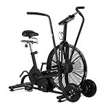 Titan Fitness Fan Bike, Indoor/Outdoor Cycling Exercise Bike with LCD Screen, Stationary Bike for Home Gym, Exercise and Cardio Workout Equipment, Black, 111 LB